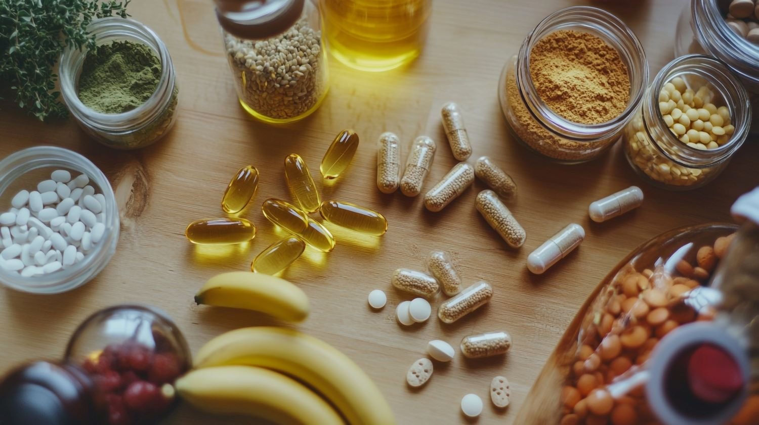 bunch-pills-capsules-table-with-bottle-pills