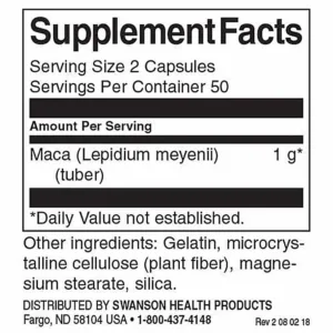 Maca 500 mg Swanson
